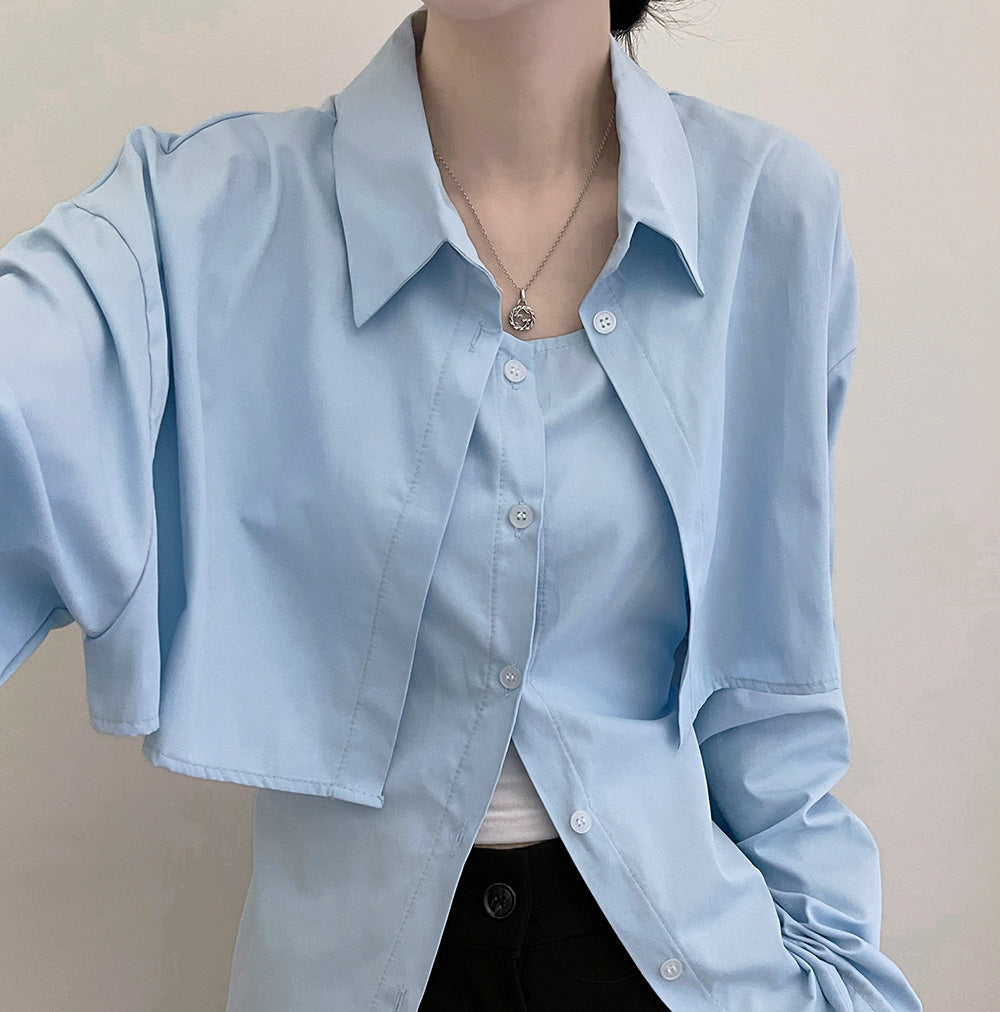 【SET】Bolero shirt+背心套裝