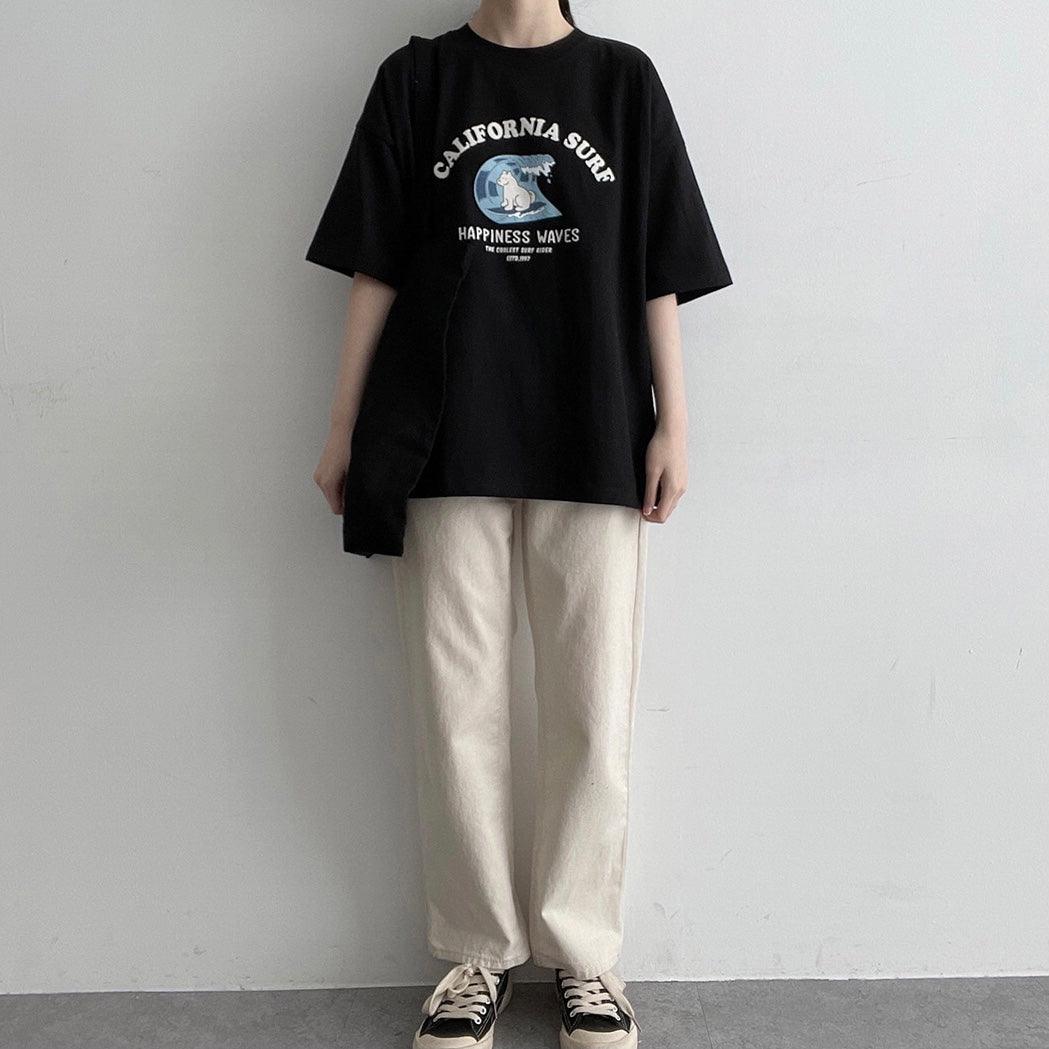 【現貨黑】 California滑浪犬短袖T恤<KR> - IKIMSTORE