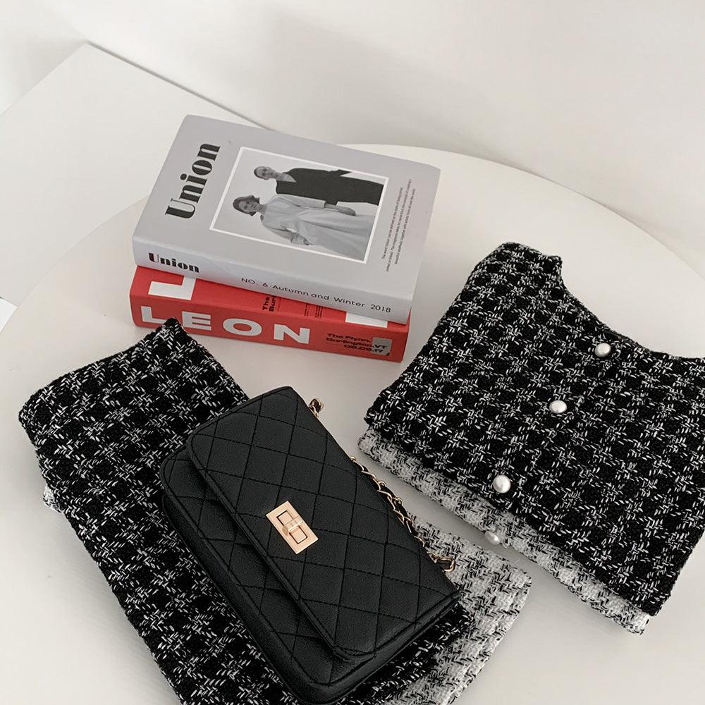 韓製氣質千鳥格紋套裝<KR> - IKIMSTORE