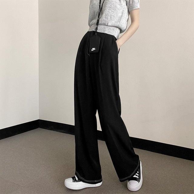 薄款明線闊腿西褲<KR> (S~2XL) - IKIMSTORE