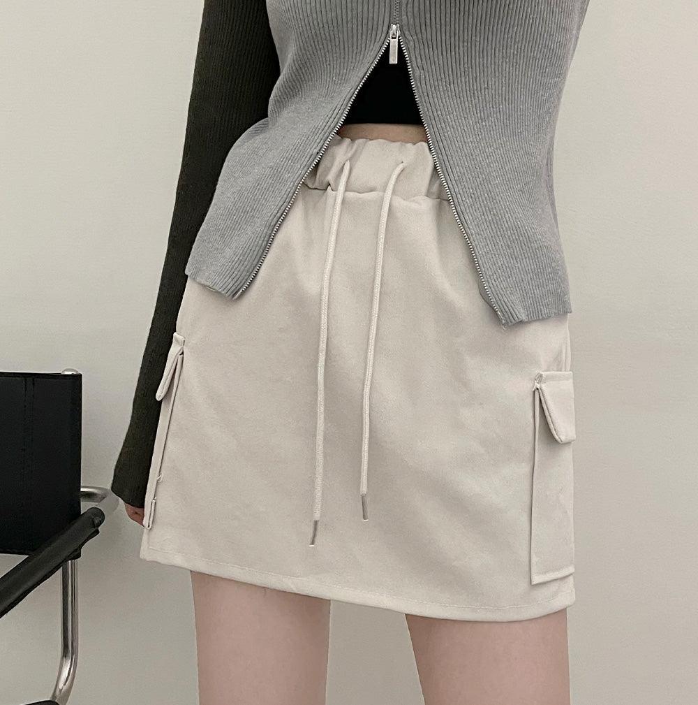 韓製棉質工裝迷你裙(3color)<KR> - IKIMSTORE
