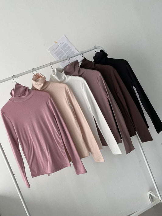 🇰🇷韓製長袖堆堆領TOP 5色入~ 🔖跑量款 - ikimstore