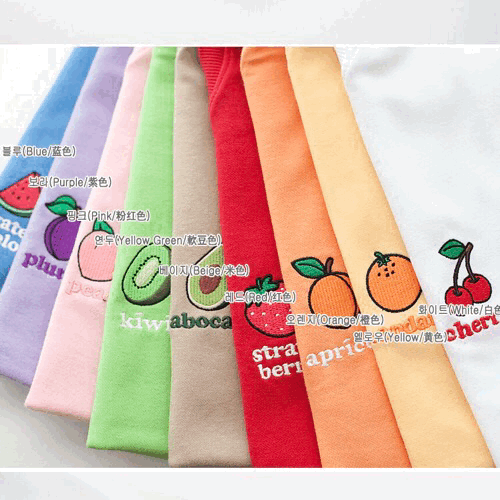 🇰🇷韓製水果刺繡短袖T恤<KR> - IKIMSTORE