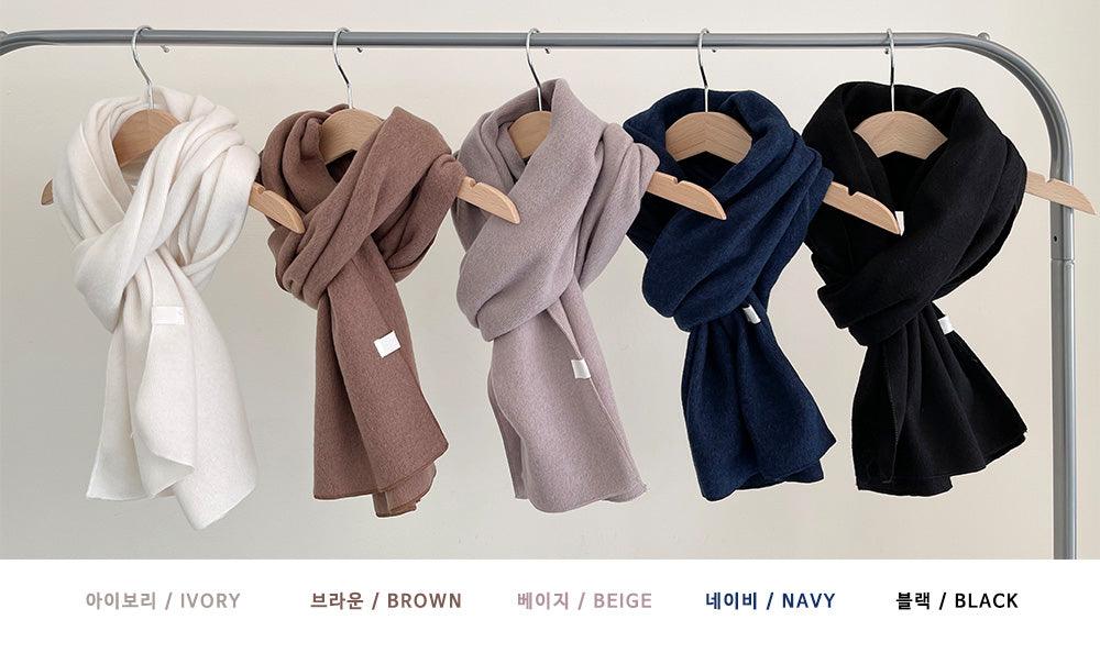 【現貨beige】暖乎乎♨️韓製冬季保暖素色頸巾<KR> - IKIMSTORE