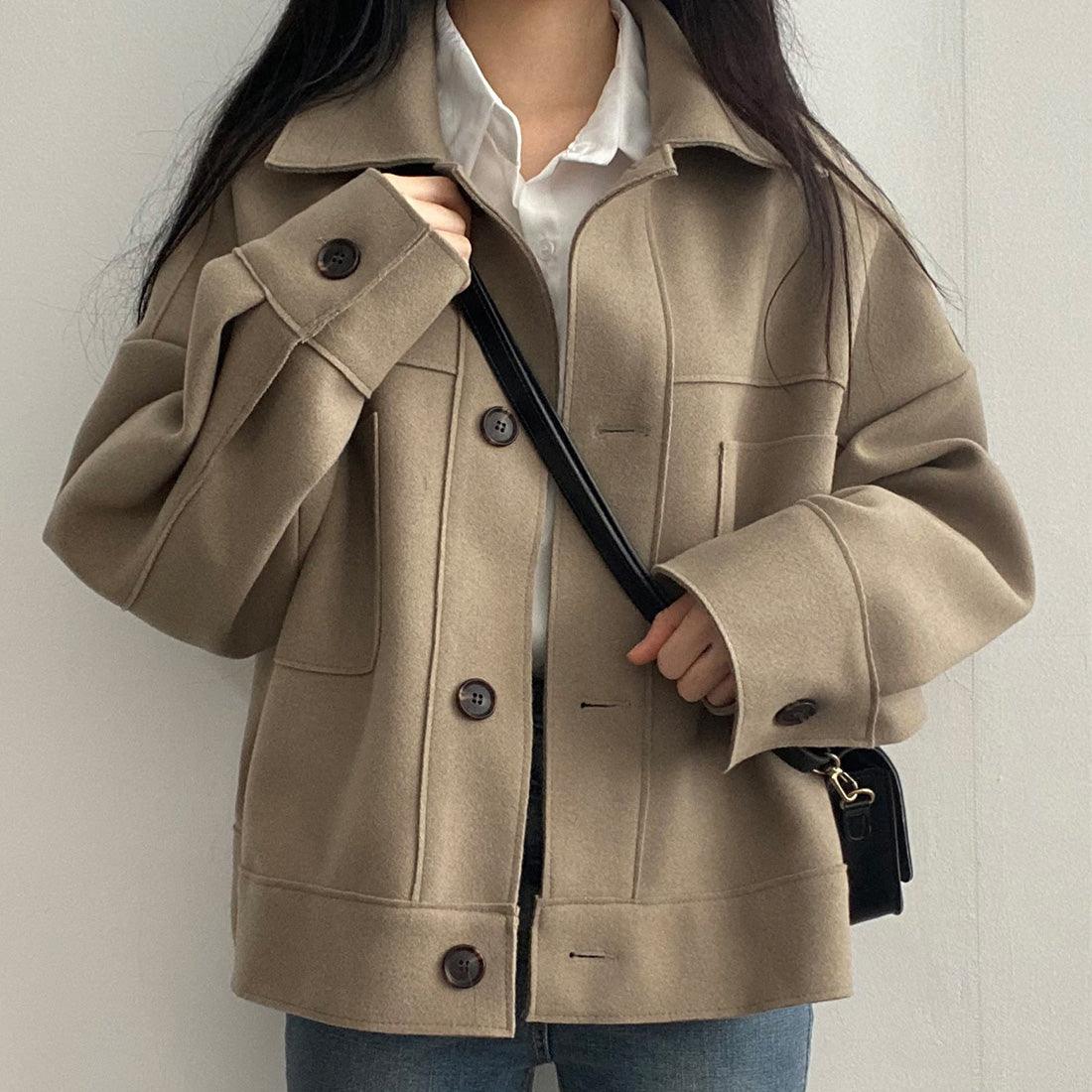 韓製翻領口袋夾克外套<KR> - IKIMSTORE