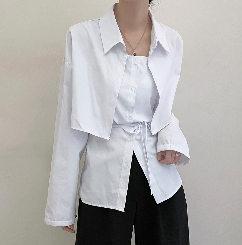 【SET】Bolero shirt+背心套裝