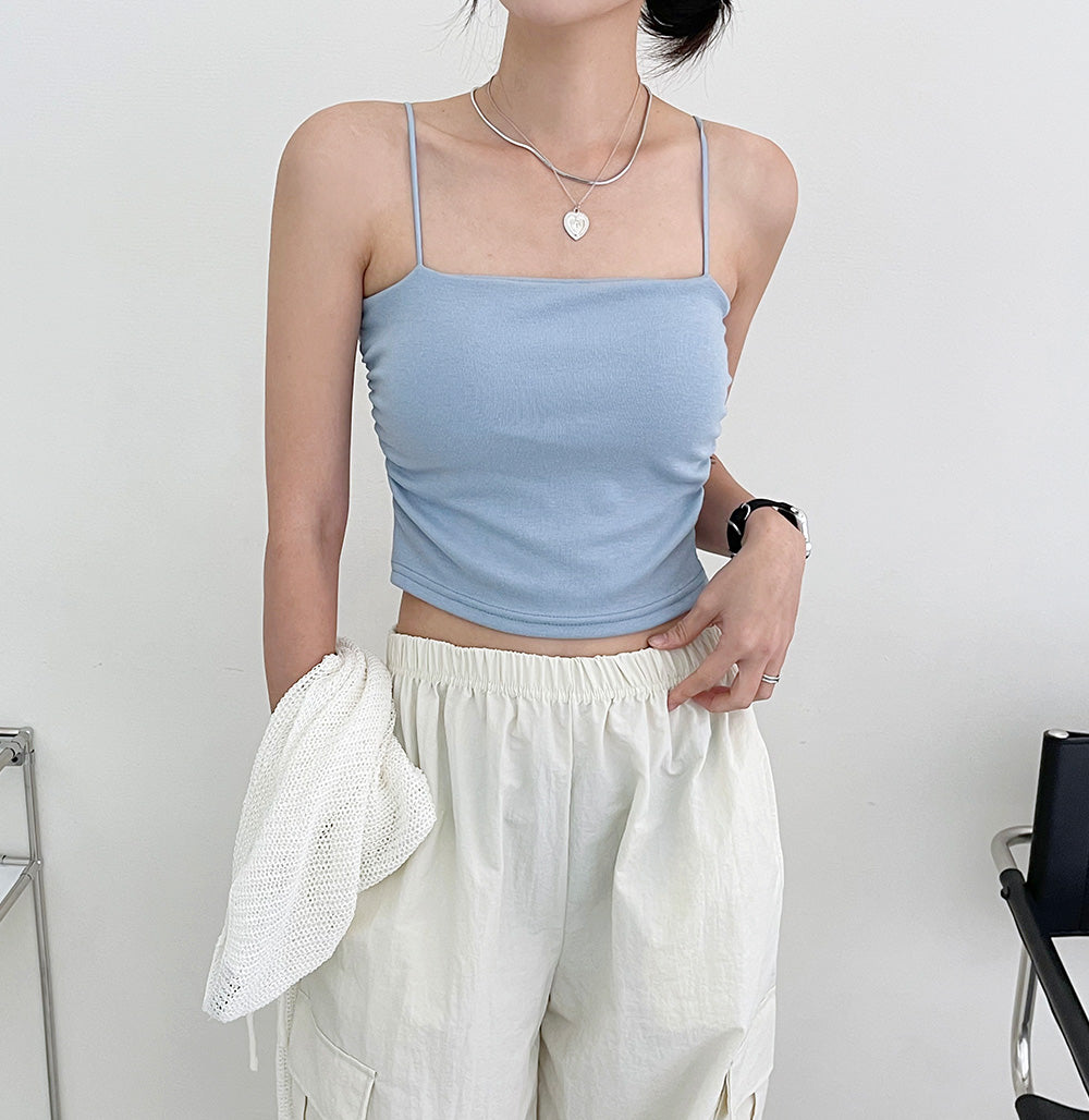 【2件起$139件✨/連Pad】韓製抽褶方領Bra Top