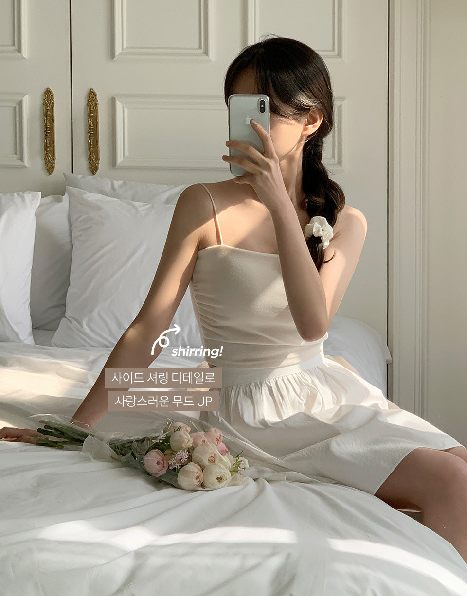 【2件起$139件✨/連Pad】韓製抽褶方領Bra Top
