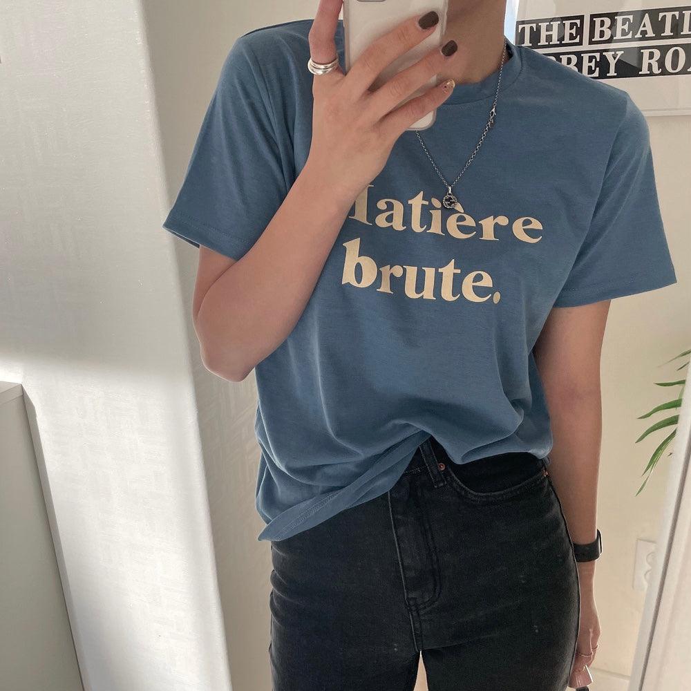 Matière brute.字母短袖T恤<KR> - IKIMSTORE