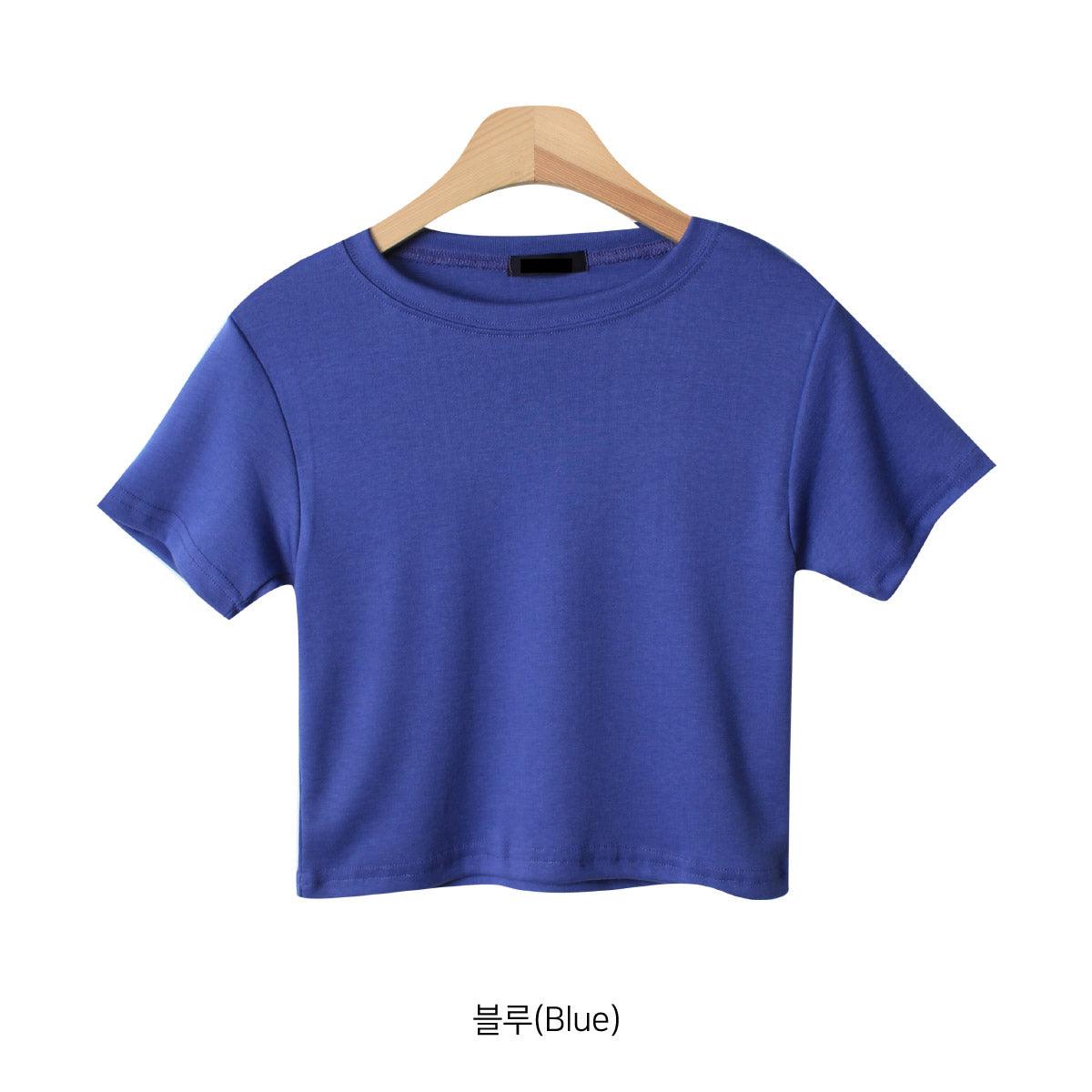 韓製日常棉質crop tee<KR> - IKIMSTORE