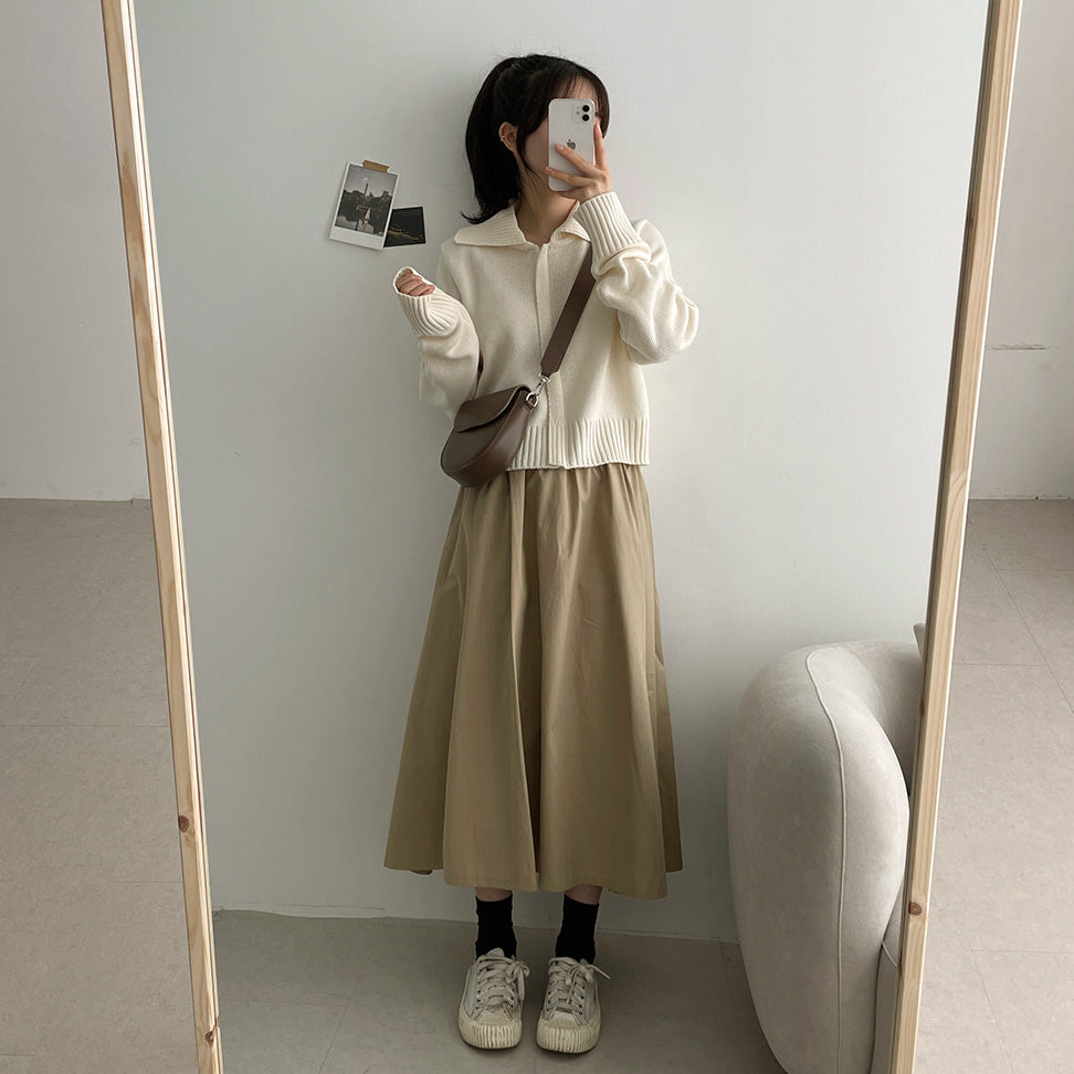 🇰🇷韓製美式休閒長傘裙