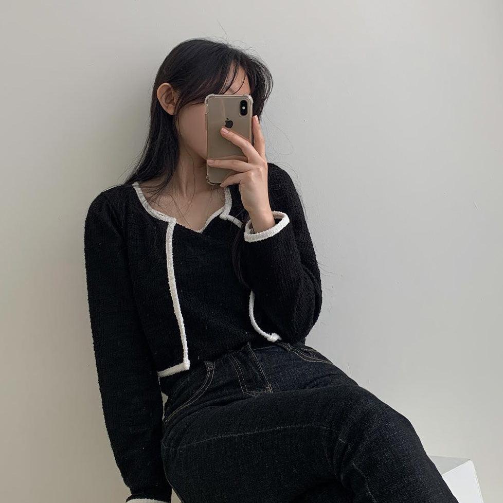 韓製高貴粗花呢背心+外套SET<KR> - IKIMSTORE
