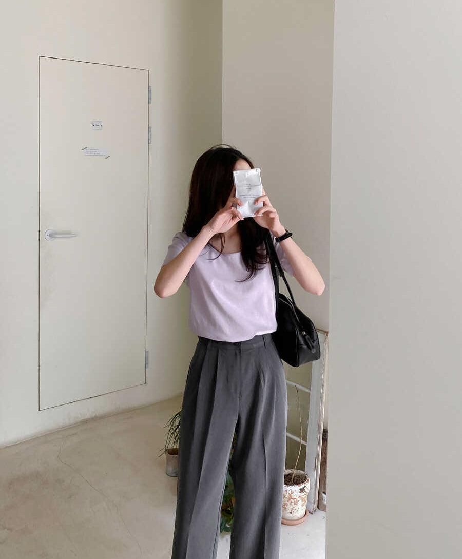 【三種長度】兩針褶日常西裝闊褲<KR> (S~2XL) - IKIMSTORE