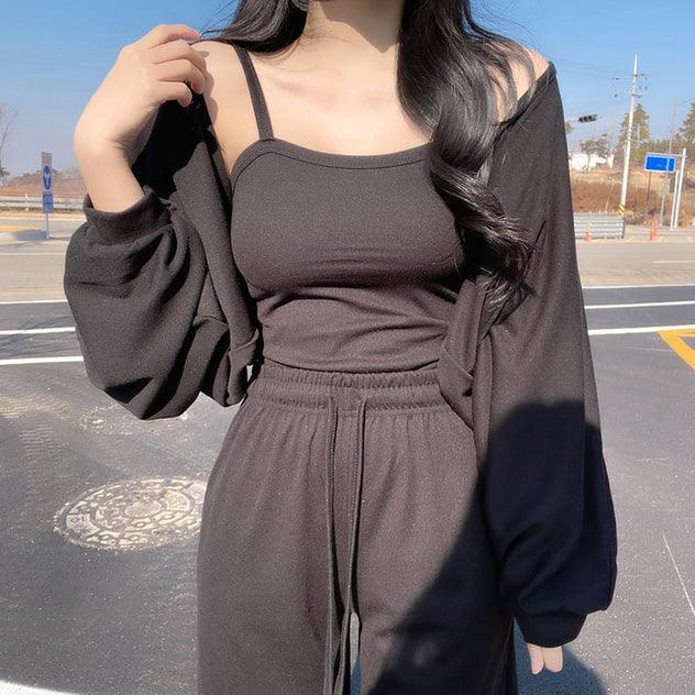 懶人套裝♡ 法式優雅休閒三件套<KR> - IKIMSTORE