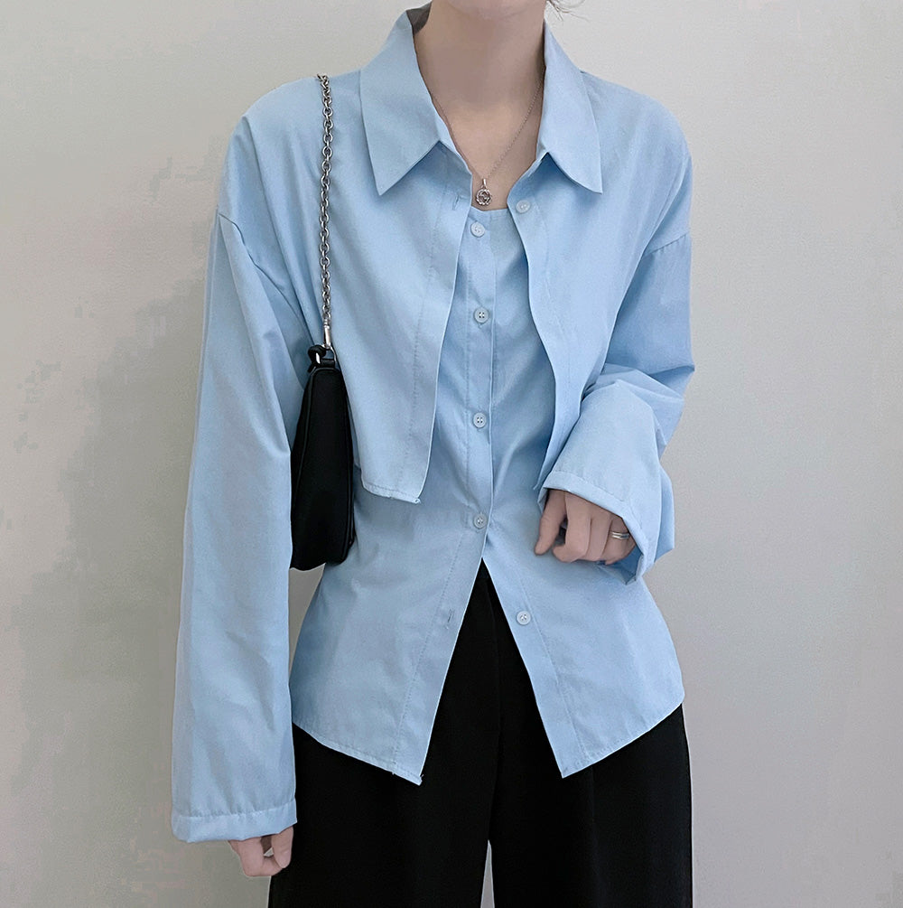 【SET】Bolero shirt+背心套裝