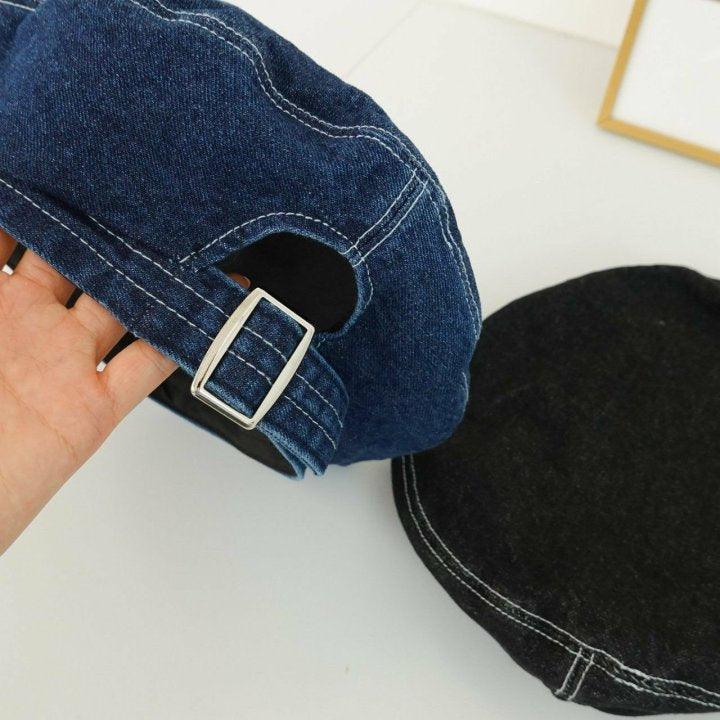 【現貨】韓製明線牛仔貝雷帽<KR> - IKIMSTORE