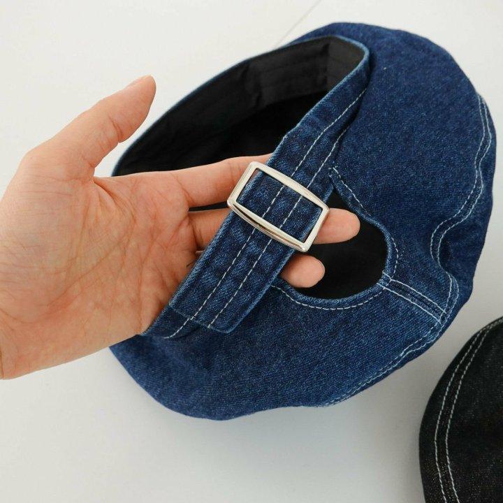 【現貨】韓製明線牛仔貝雷帽<KR> - IKIMSTORE