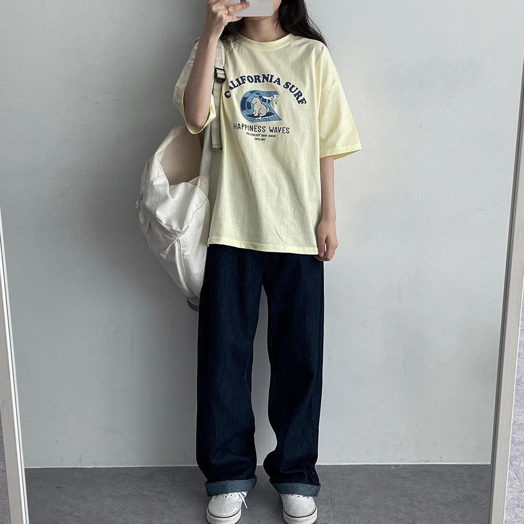【現貨黑】 California滑浪犬短袖T恤<KR> - IKIMSTORE