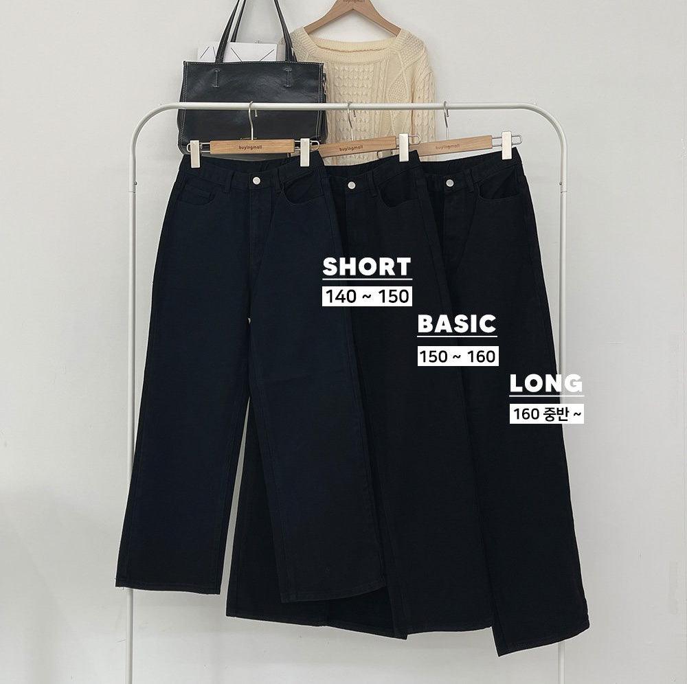【3種長度/S-2XL】日常棉質牛仔闊褲 - IKIMSTORE