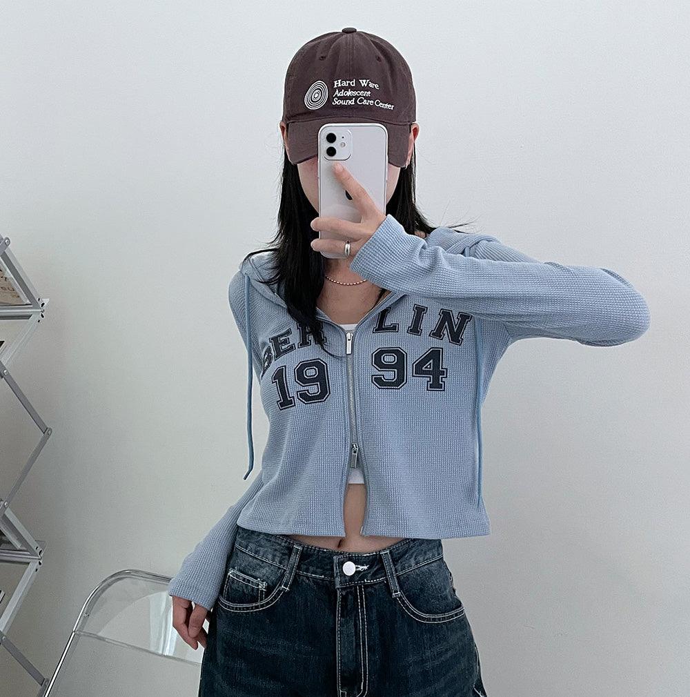 🧇Waffle韓製上下拉鏈連帽外套<KR> - IKIMSTORE