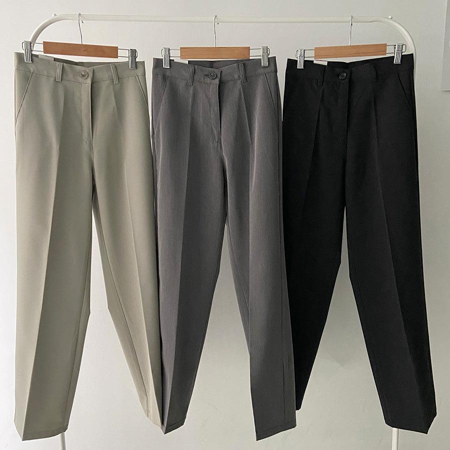 現貨倒數!【Regular Fit!】日常西裝闊腿褲<KR> (S-L) - IKIMSTORE
