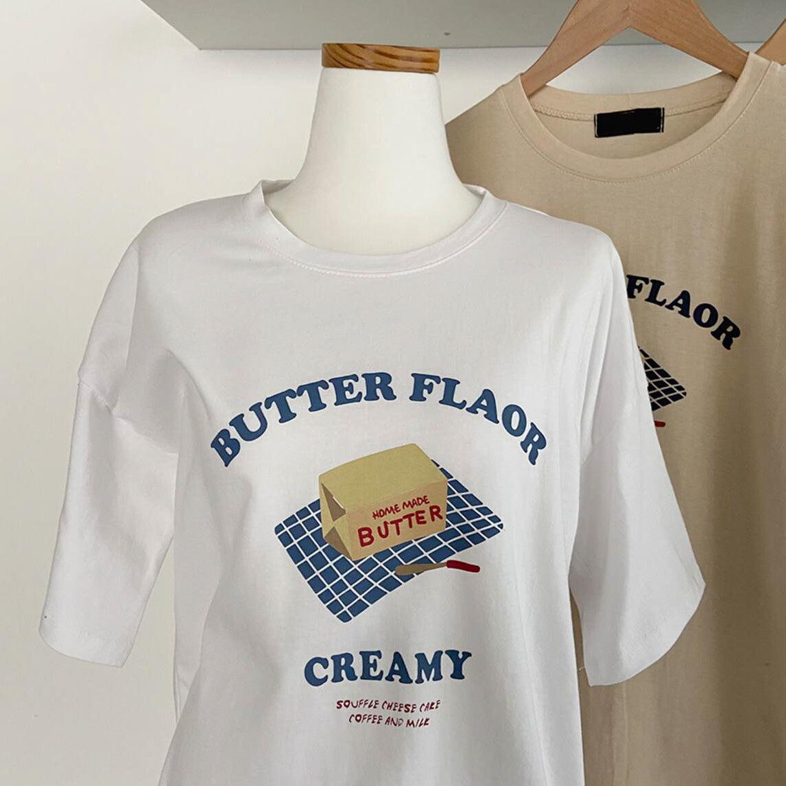 BUTTER 🧈手繪圖案T恤<KR> - IKIMSTORE