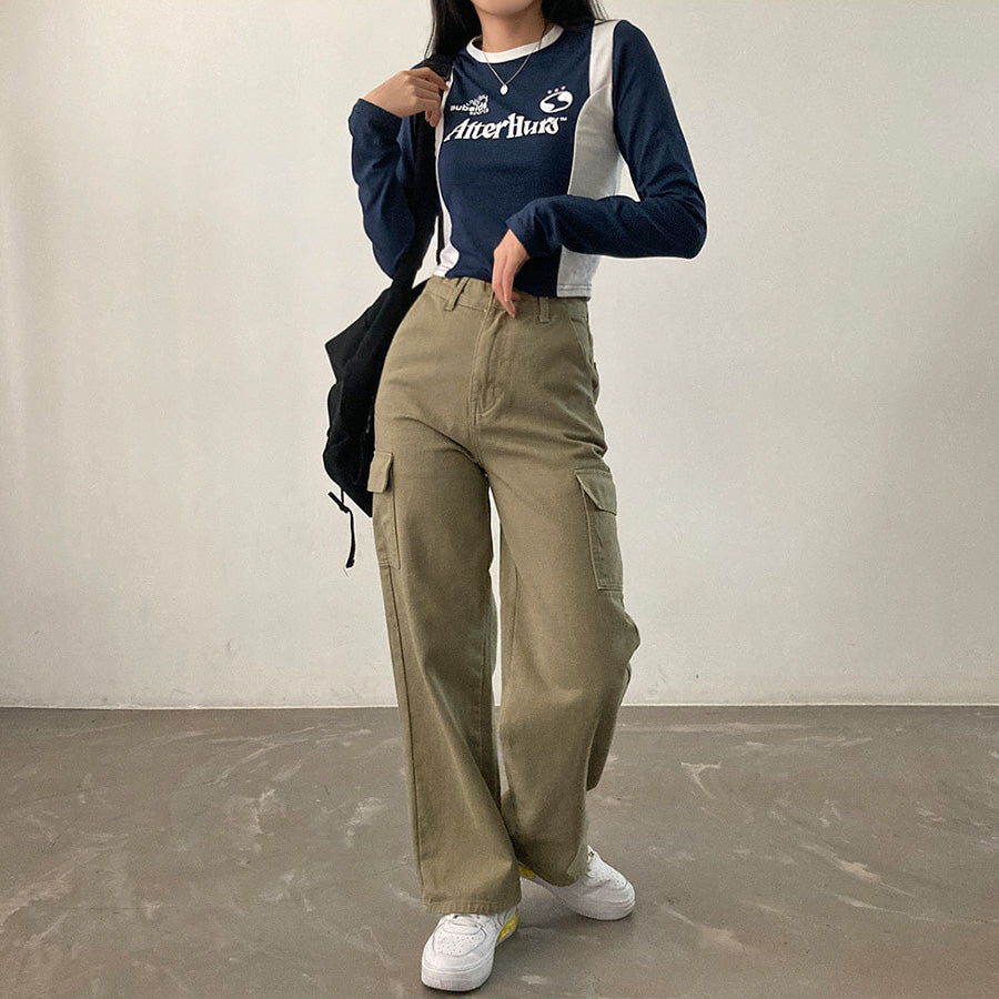 【3種長度】美式復古寬版工裝長褲(S-2XL)