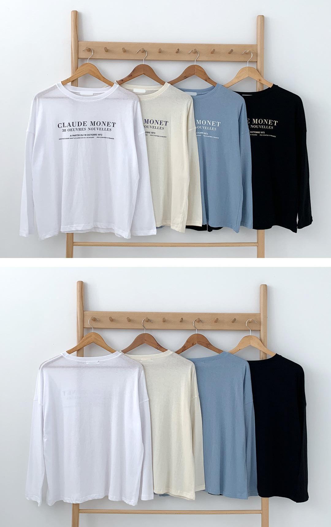 🇰🇷韓製Claude印字長袖T恤<KR> - IKIMSTORE