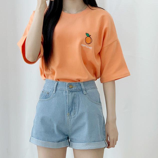 🇰🇷韓製水果刺繡短袖T恤<KR> - IKIMSTORE