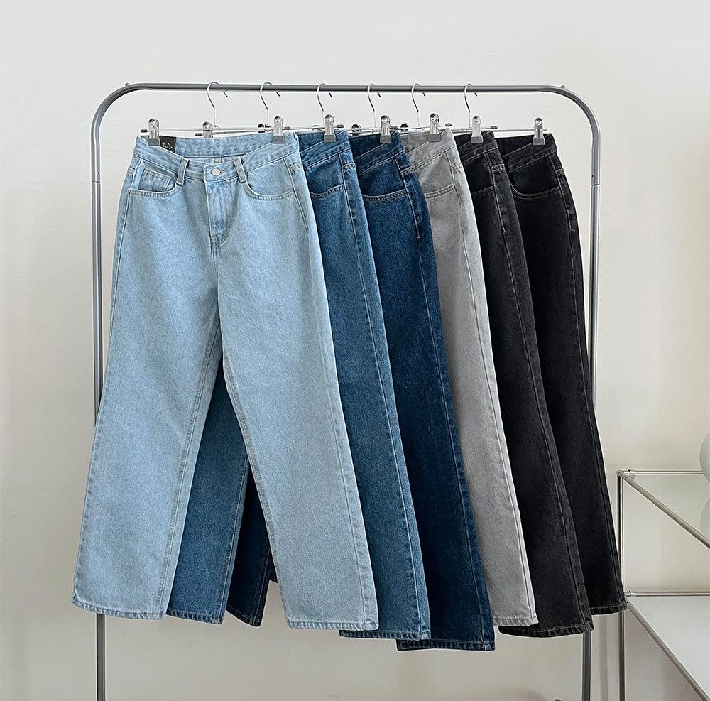 【Straight Fit!】韓製直筒六色牛仔褲<KR>(S-L) - IKIMSTORE