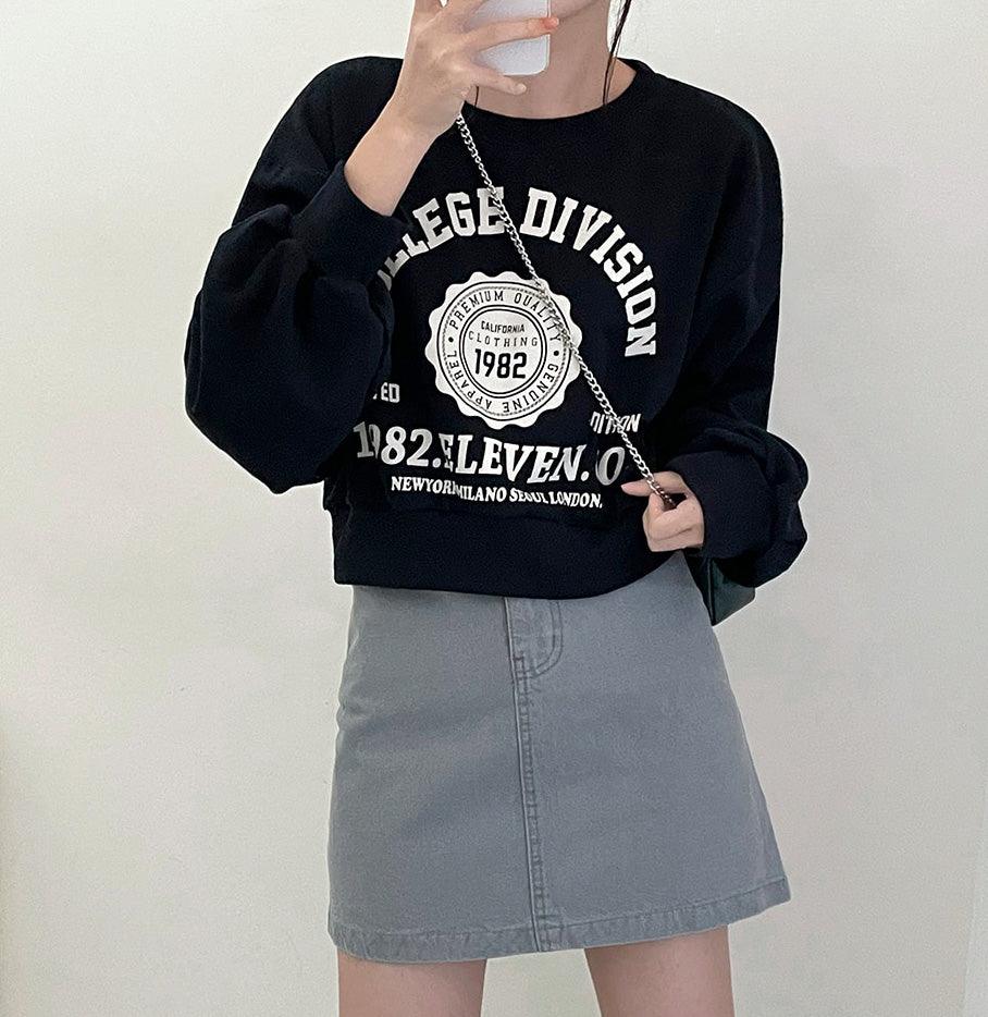 韓製1982印花短款衛衣<KR> - IKIMSTORE