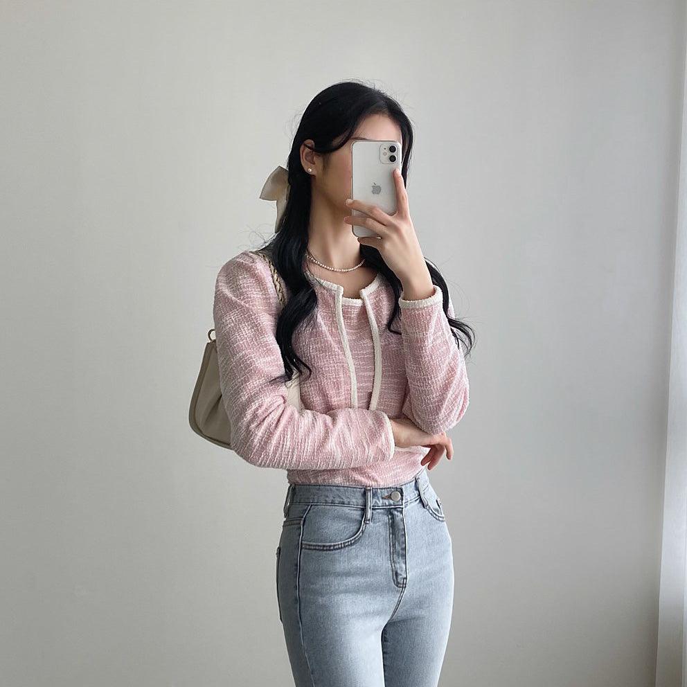 韓製高貴粗花呢背心+外套SET<KR> - IKIMSTORE
