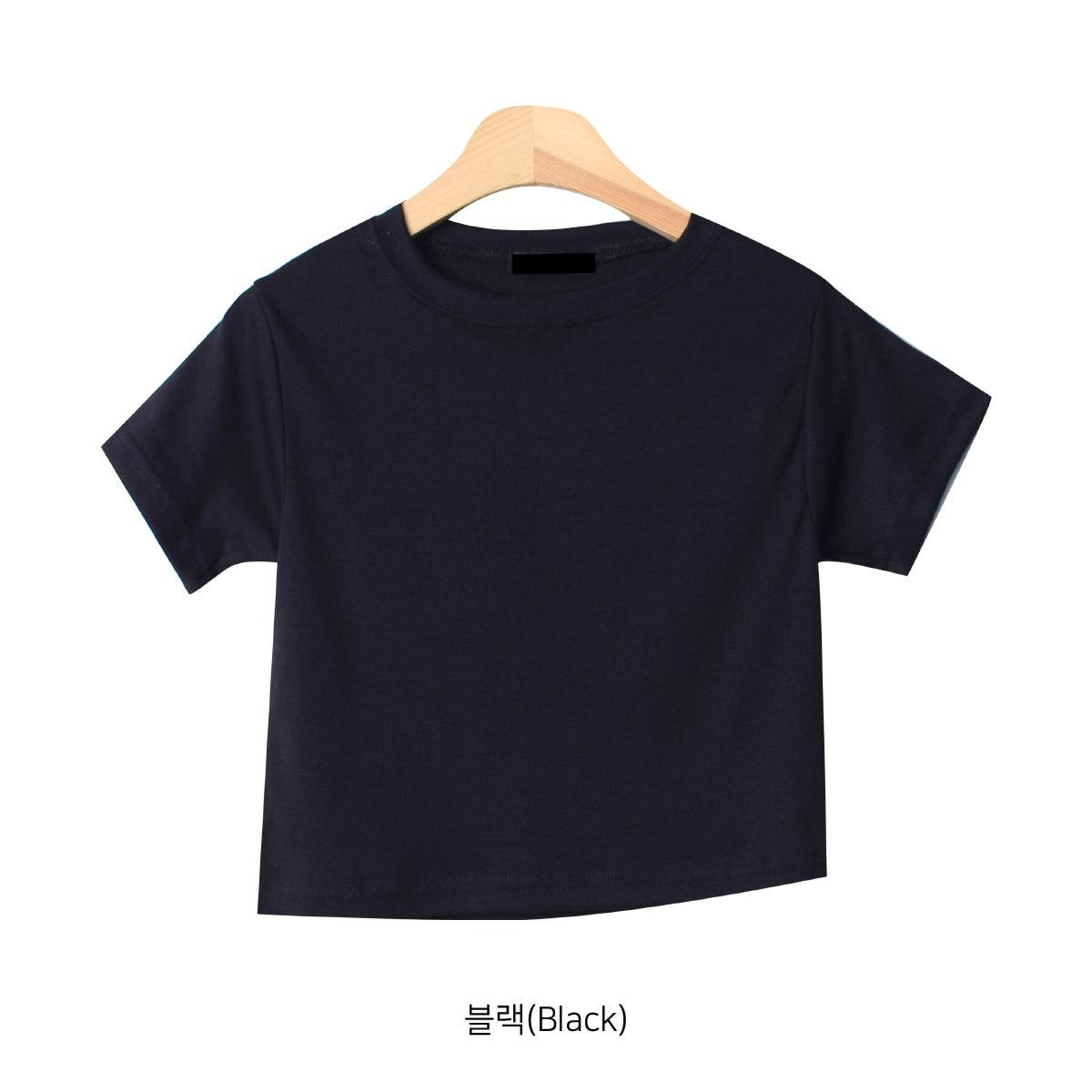 韓製日常棉質crop tee<KR> - IKIMSTORE
