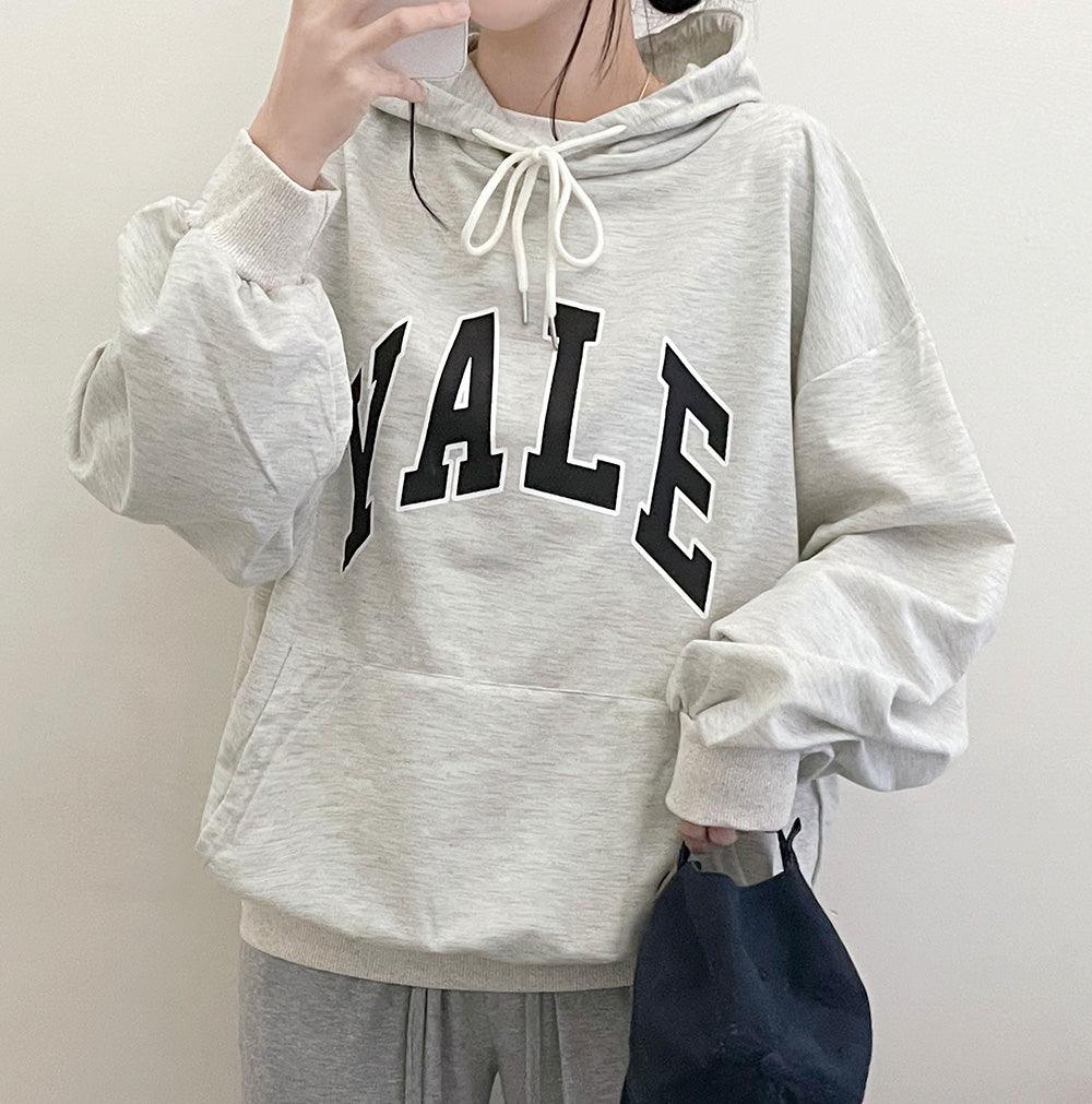 【春季新品】Yale字母印花連帽衛衣(3color) - IKIMSTORE