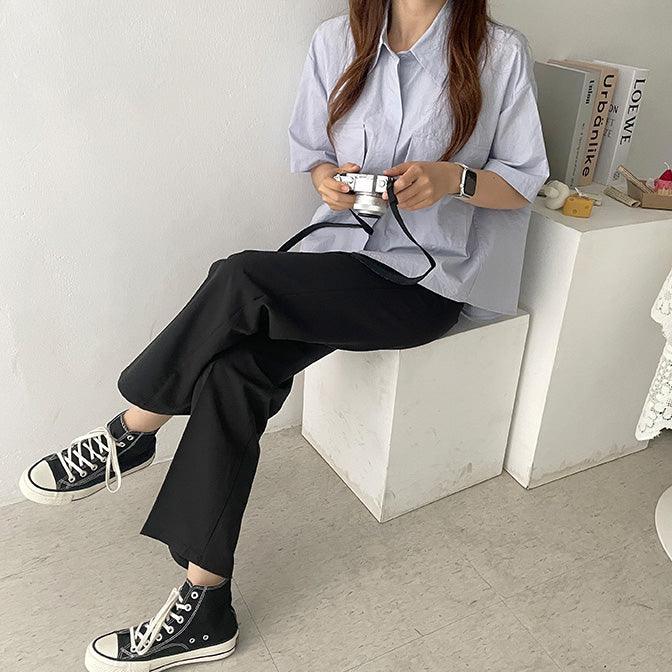 現貨倒數!【Regular Fit!】日常西裝闊腿褲<KR> (S-L) - IKIMSTORE