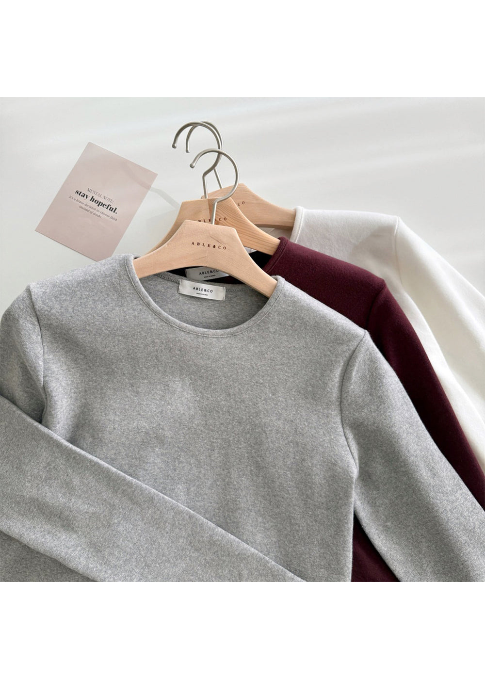 ☁️軟軟糯糯長袖圓領T恤