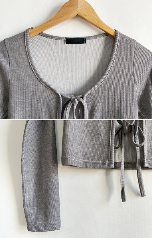 【現貨白黑】✨軟糯雙蝴蝶結cardigan✨