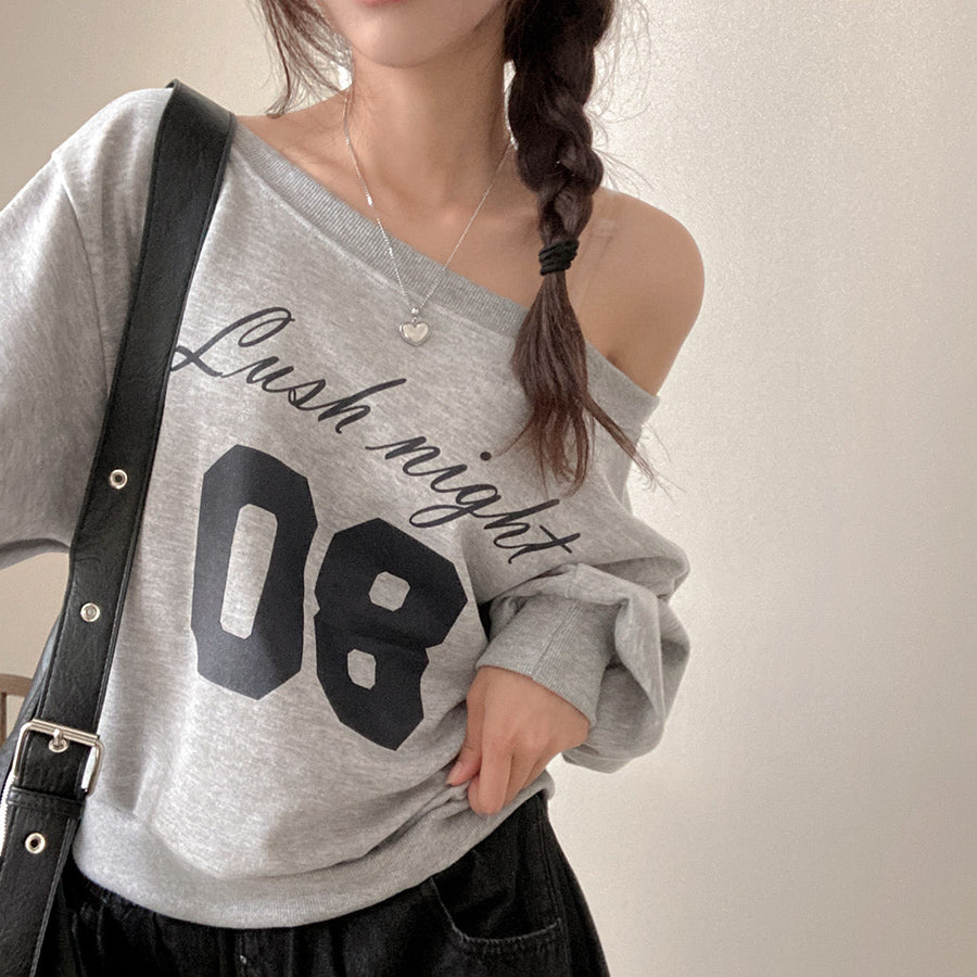 ✨08字母印花單肩衞衣♥️✨