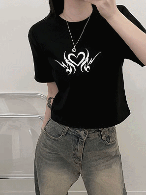 🤎韓製心形印花短袖T恤
