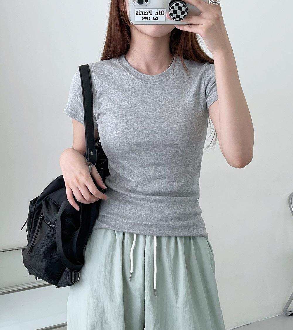 【Daily】韓製修身素色T恤<KR>(8color) - IKIMSTORE
