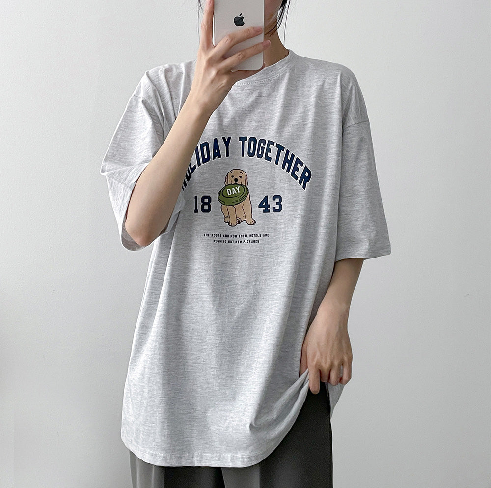 韓製🦮Holiday狗仔短袖T恤