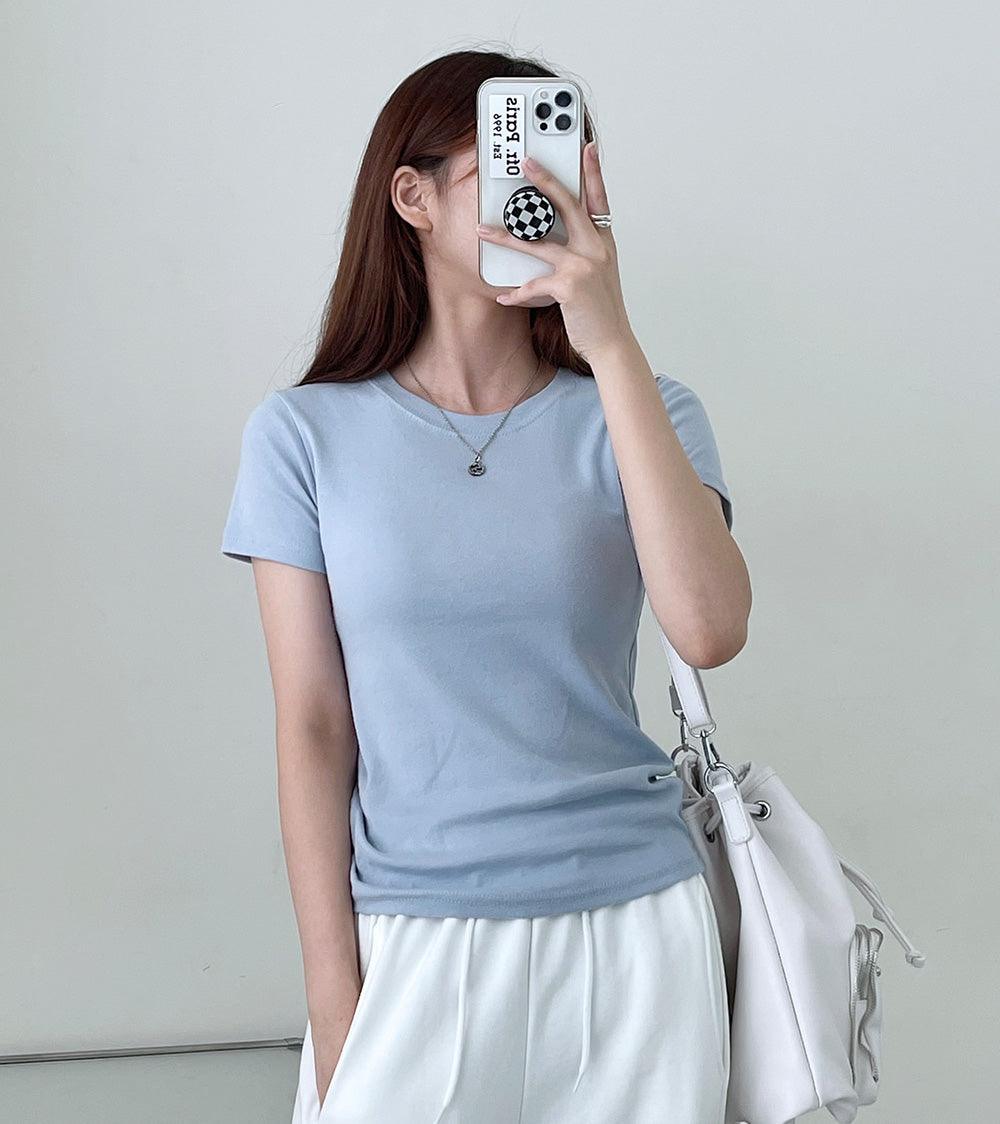 【Daily】韓製修身素色T恤<KR>(8color) - IKIMSTORE