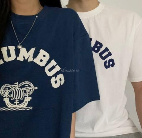 🇰🇷oversize海軍風短袖T恤 - ikimstore
