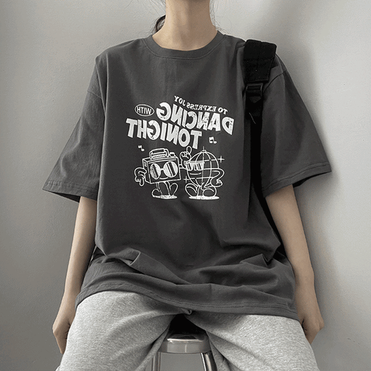 🤖Dancing機械人短袖T恤<KR> - IKIMSTORE