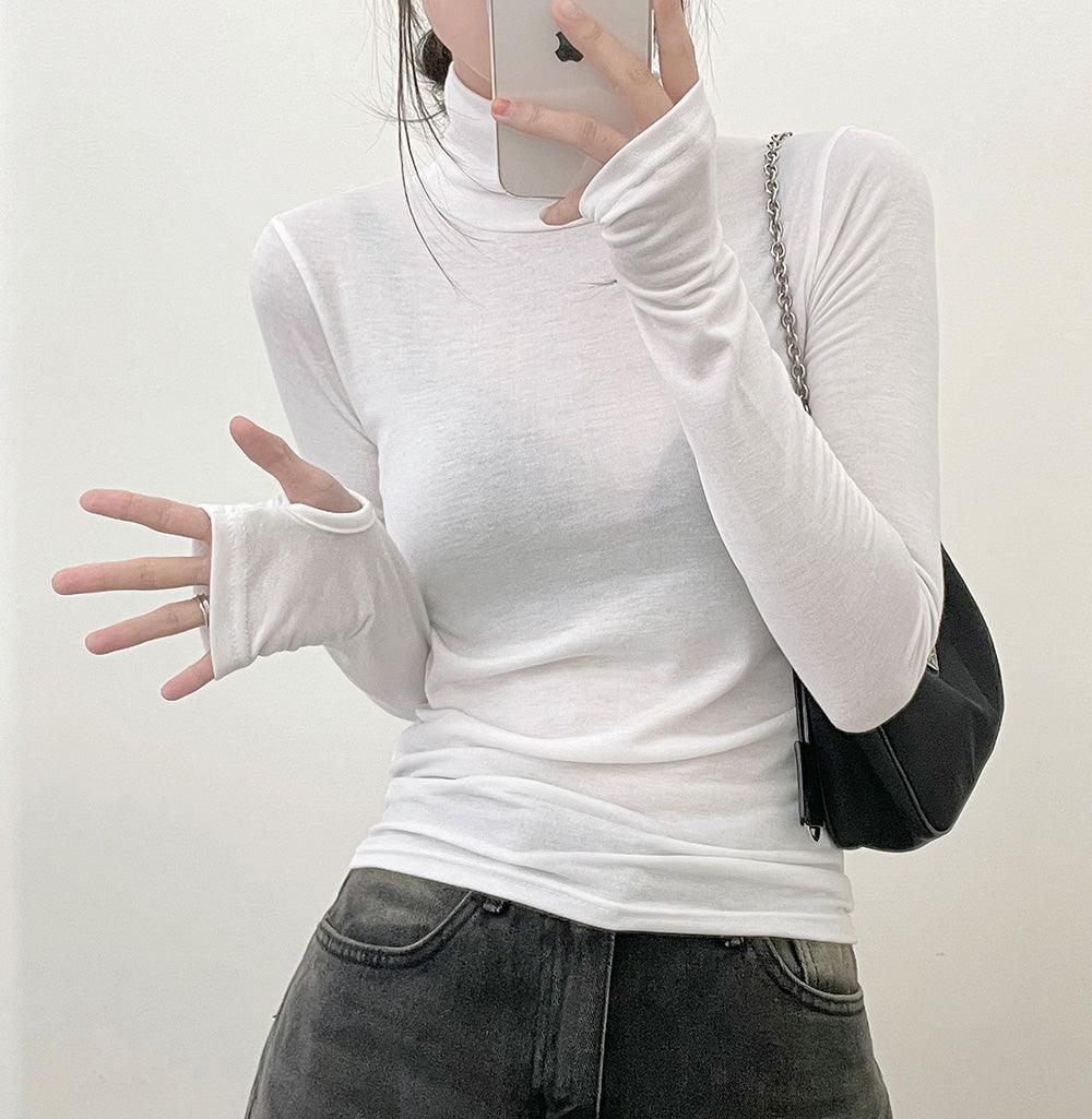 韓製冬季保暖高領T恤(7color)<KR> - IKIMSTORE