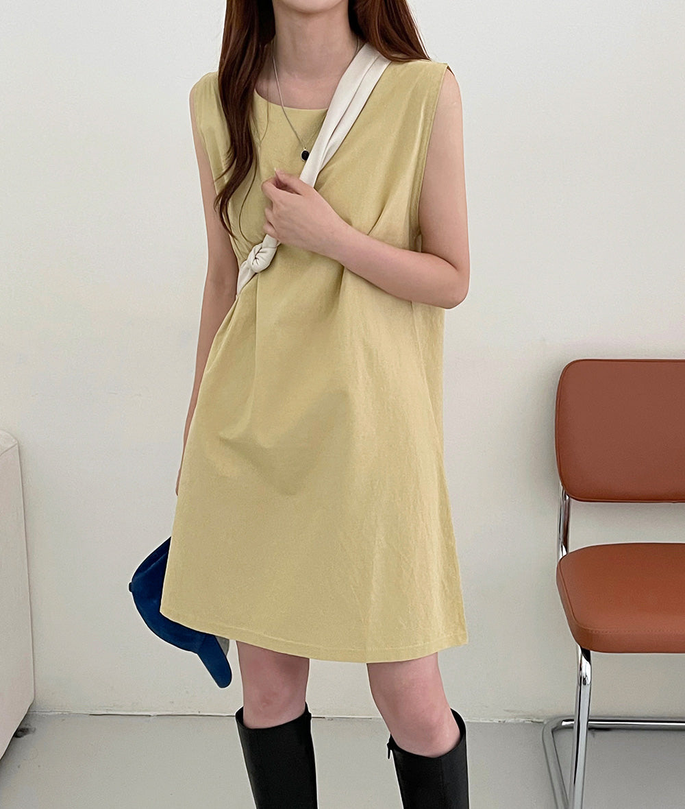 【現貨黑】🍞韓製棉麻背心連衣裙