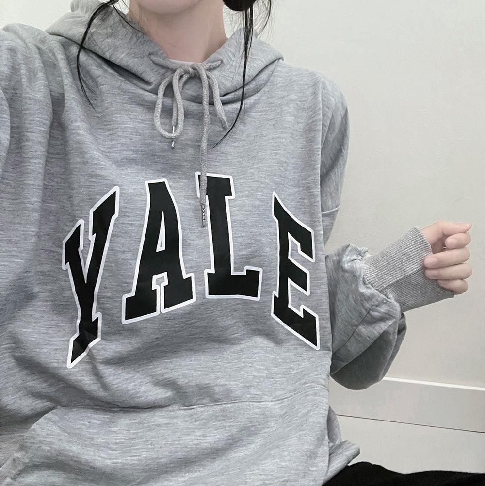 【春季新品】Yale字母印花連帽衛衣(3color) - IKIMSTORE