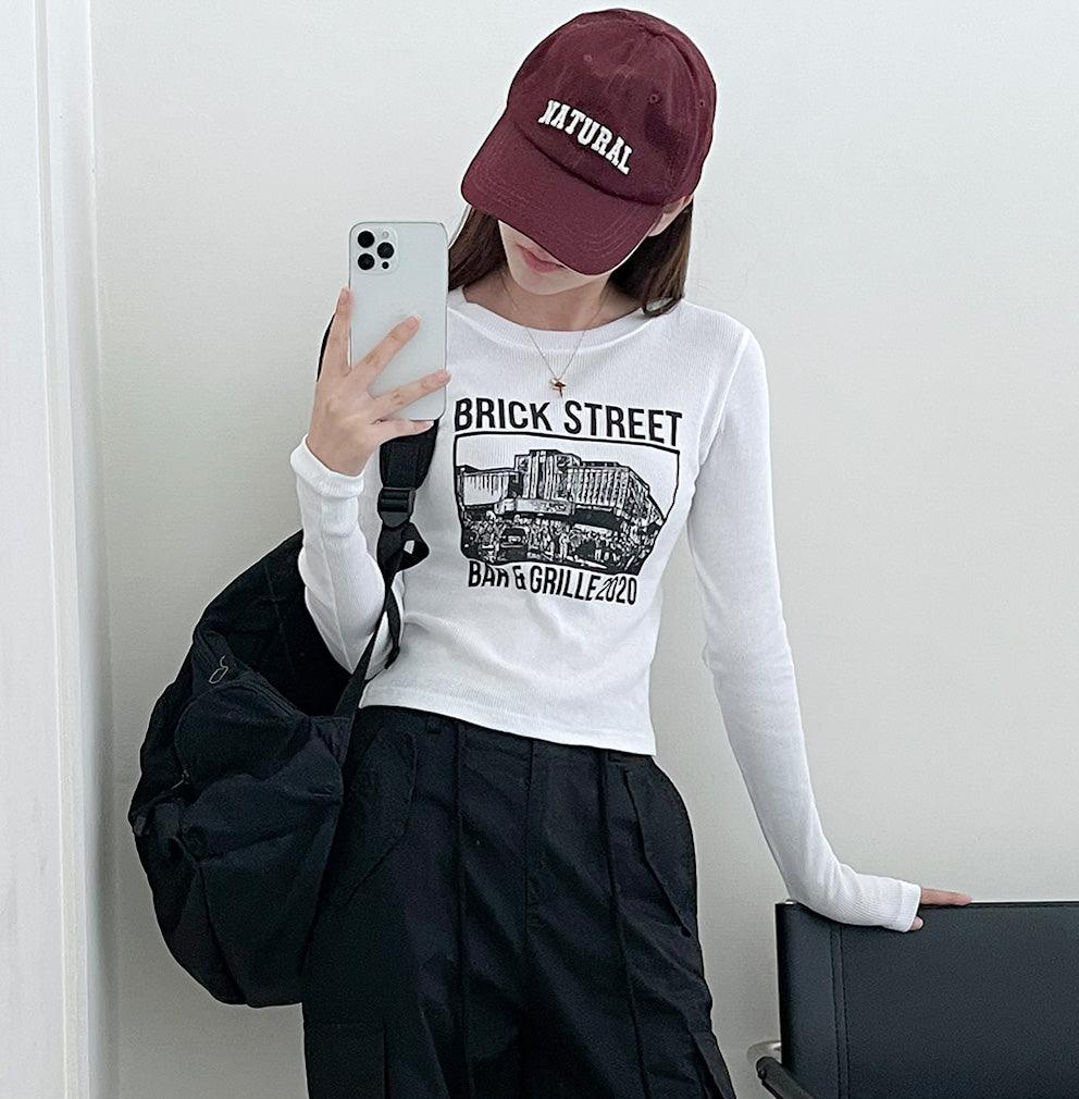 韓製Street羅紋長袖T恤<KR> - IKIMSTORE