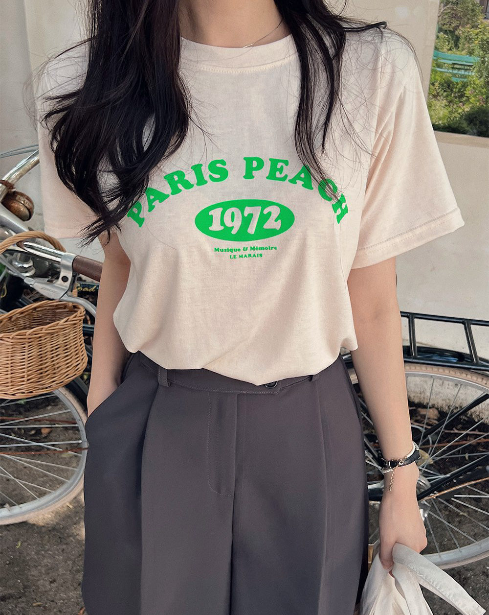 Paris Peach短袖T恤