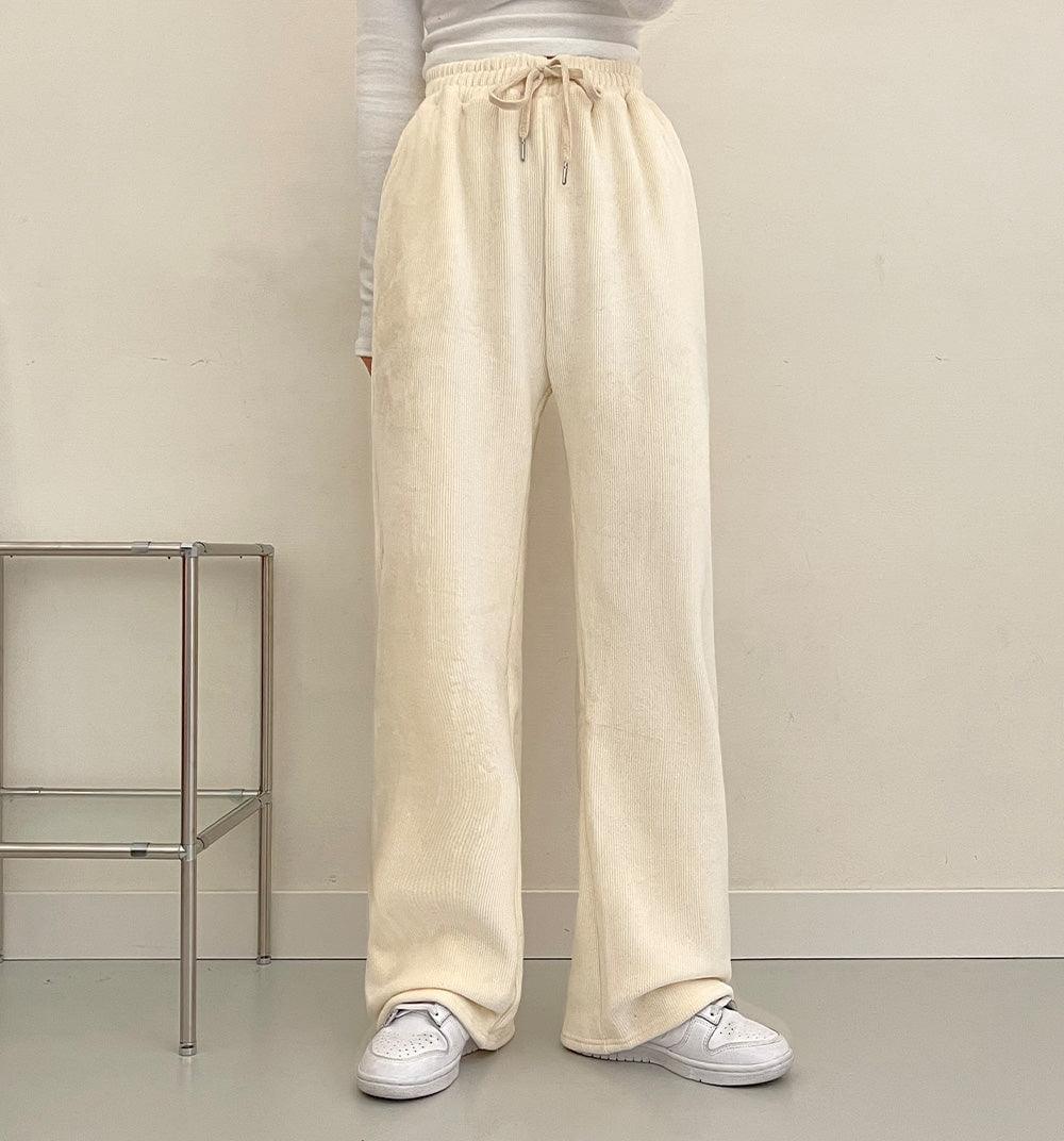 【內加厚毛】厚實燈芯絨寬褲(3color) - IKIMSTORE